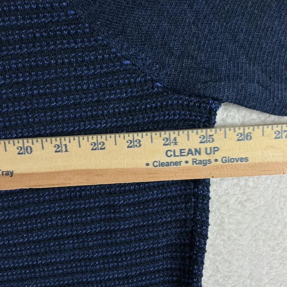 Tommy Bahama Quarter Zip Sweater Mens XXL Blue Textured Stripe Pullover ST424495